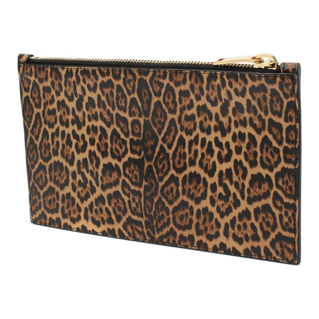 Saint Laurent Leopard Printed Calfskin Leather Small Pouch - Handbags