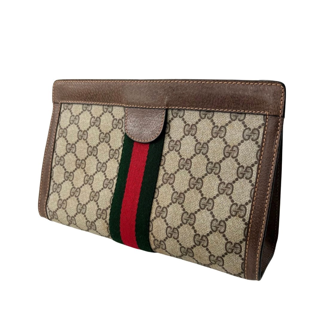 Gucci GG Supreme Web Clutch - Handbag
