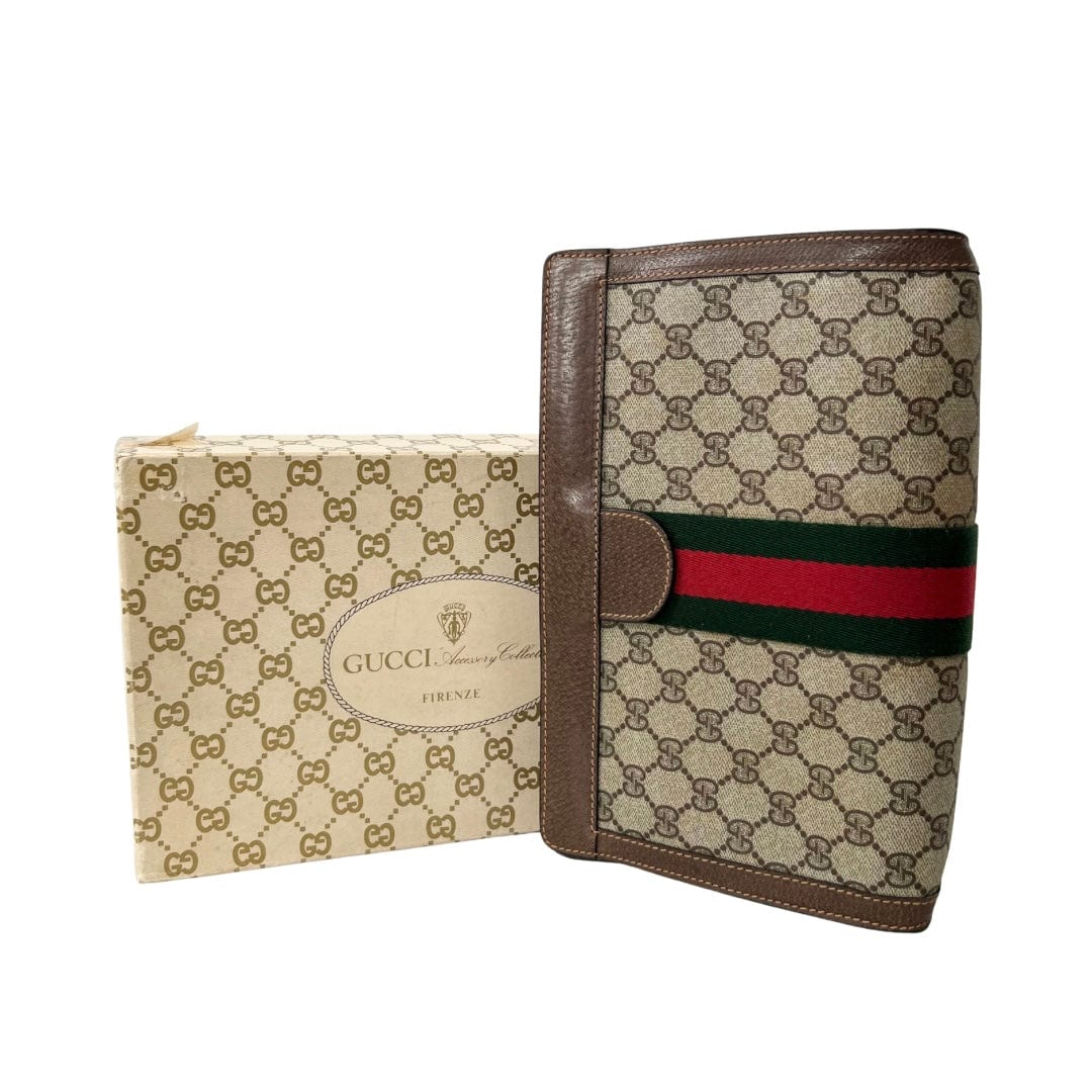 Gucci GG Supreme Web Clutch - Handbag