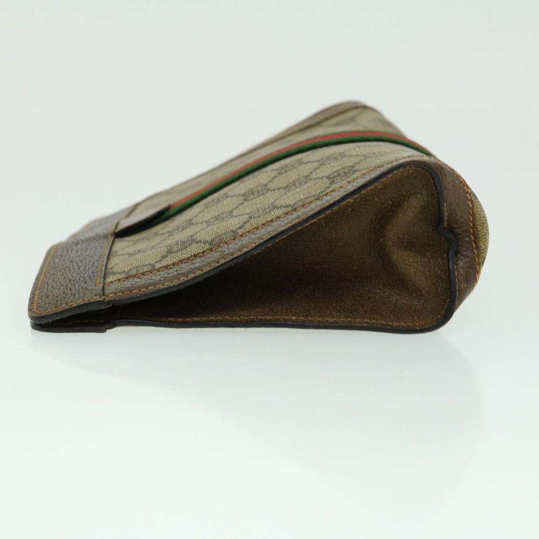 GUCCI GG Canvas Web Sherry Line Clutch Bag Beige Green Red  th2821 - Gucci