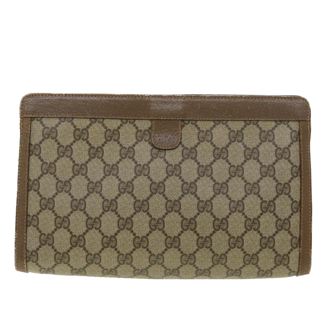 GUCCI GG Canvas Web Sherry Line Clutch Bag Beige Red Green 89 01 033  th3487 - Gucci