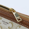 CELINE CE80655 Clutch with chain Triomphe canvas Shoulder PVC  White Women - Bag - 5