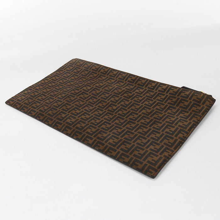 FENDI 8N0149 AFIS Slim Clutch Medium Flat Clutch bag leather brown Women - Handbags, Wallets & Cases - 3
