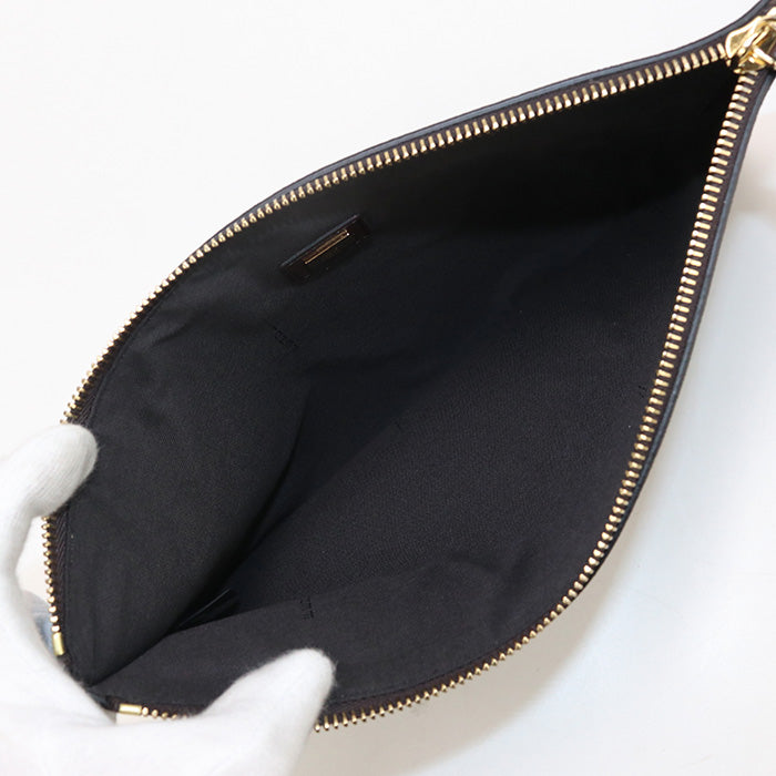 FENDI 8N0149 AFIS Slim Clutch Medium Flat Clutch bag leather brown Women - Handbags, Wallets & Cases - 4