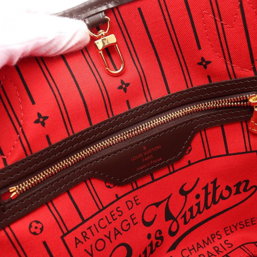 Louis Vuitton Damier Ebene Neverfull PM Tote Bag,Brown - tote bag - 3