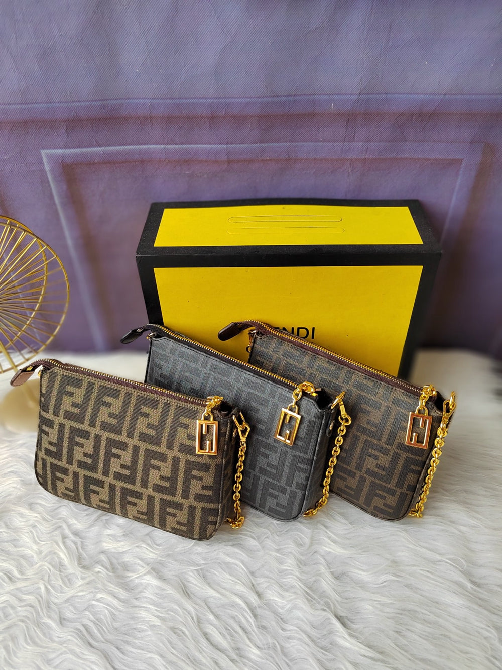 Fendi Baguette canvas clutch bag crossbody bag - Handbags, Wallets & Cases