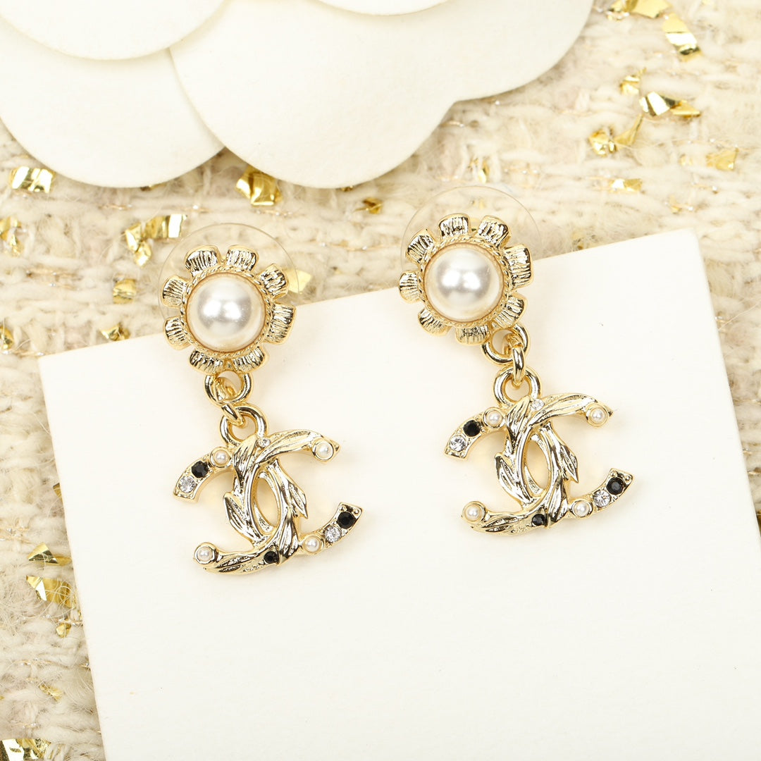 SONNENBLUME CC GOLD MEHRFACH DIAMANT TROPFENOHRRINGE