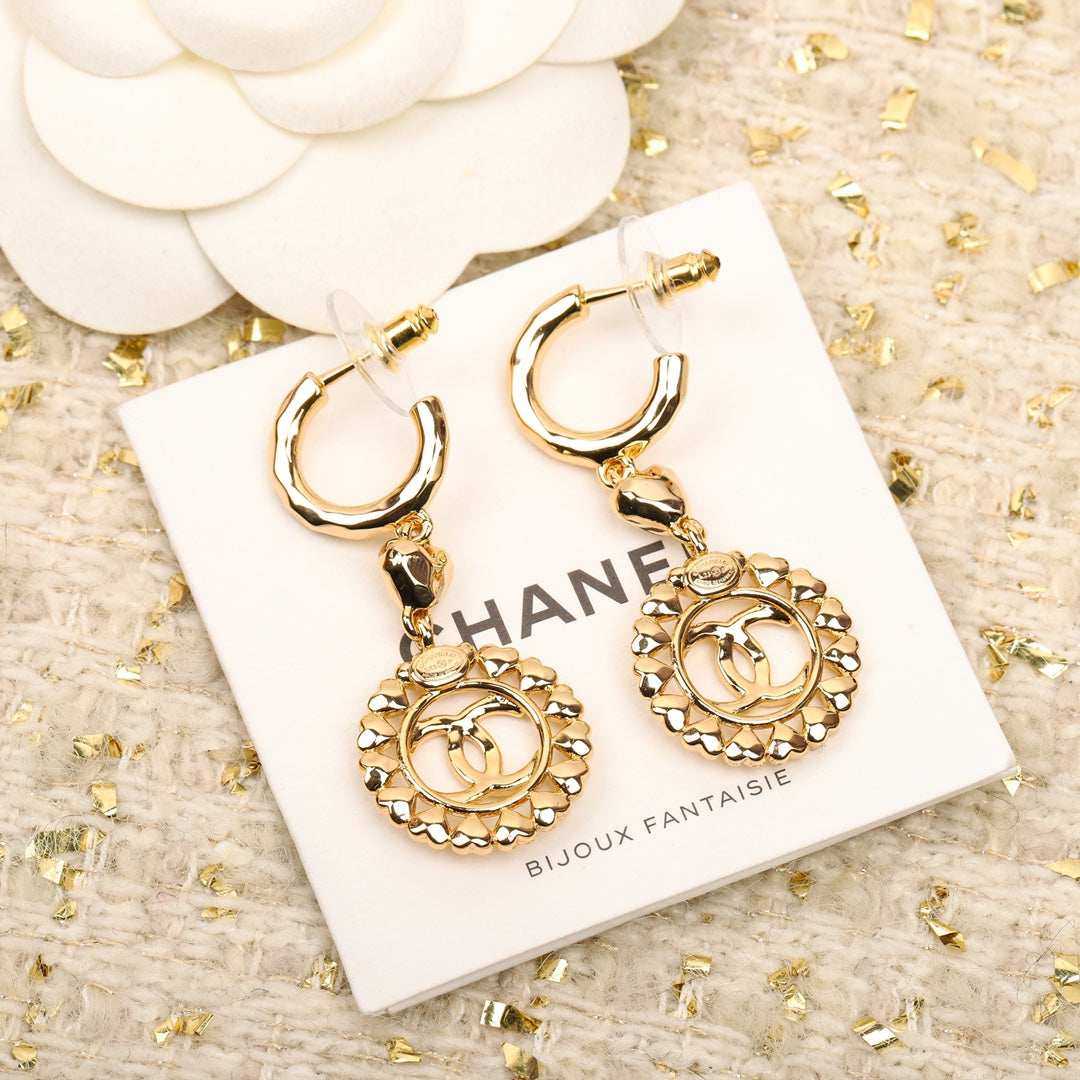 DOPPEL C MEHRHERZ-OHRHÄNGER IN GOLD