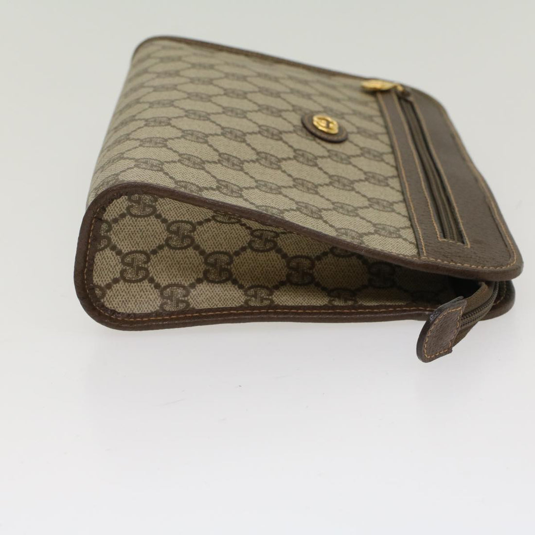 GUCCI GG Canvas Clutch Bag PVC Leather Beige 014.122.6063.4021  yk7734 - Gucci