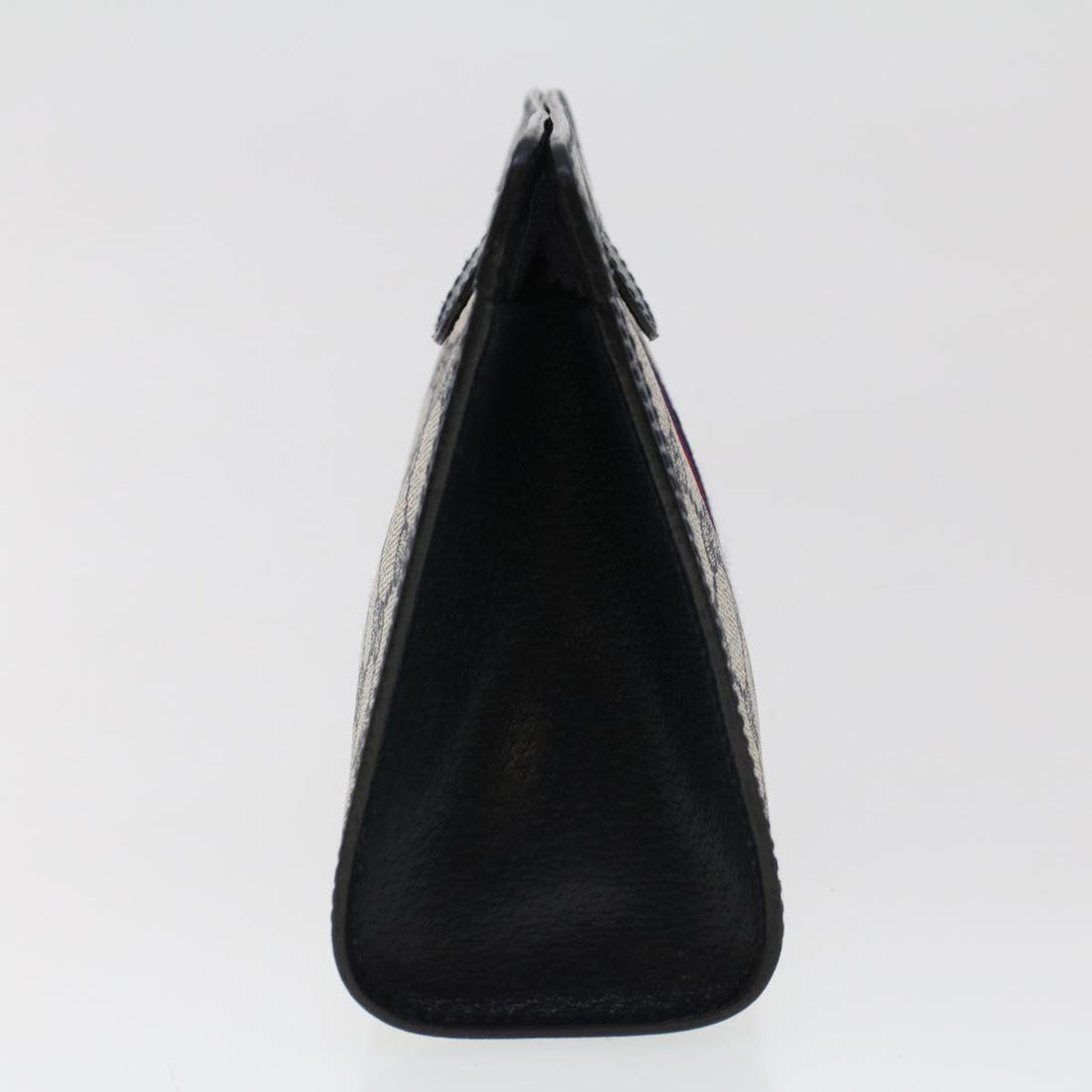GUCCI GG Canvas Sherry Line Clutch Bag PVC Leather Navy Red  yk7884 - Gucci