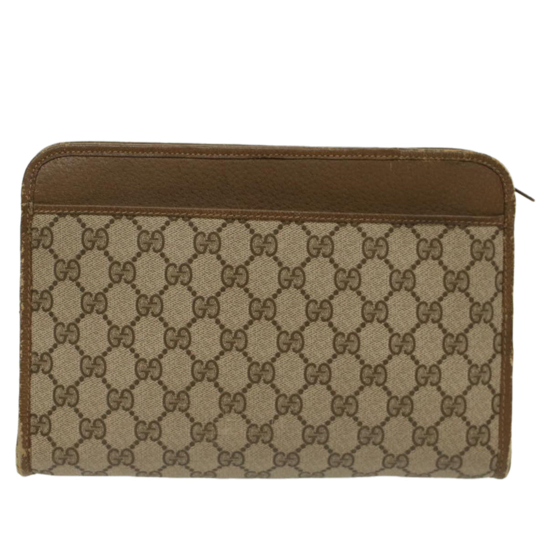 GUCCI GG Canvas Clutch Bag PVC Leather Beige  yk7935B - Gucci