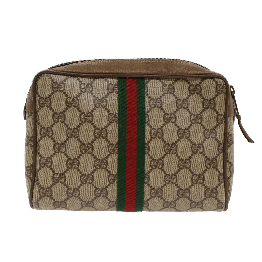 GUCCI GG Canvas Web Sherry Line Clutch Bag Beige Red Green 39.01.012  yk7950 - Gucci
