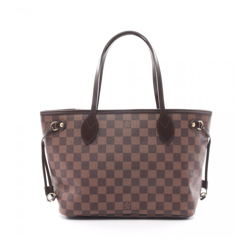 Louis Vuitton Damier Ebene Neverfull PM Tote Bag,Brown - tote bag - 5