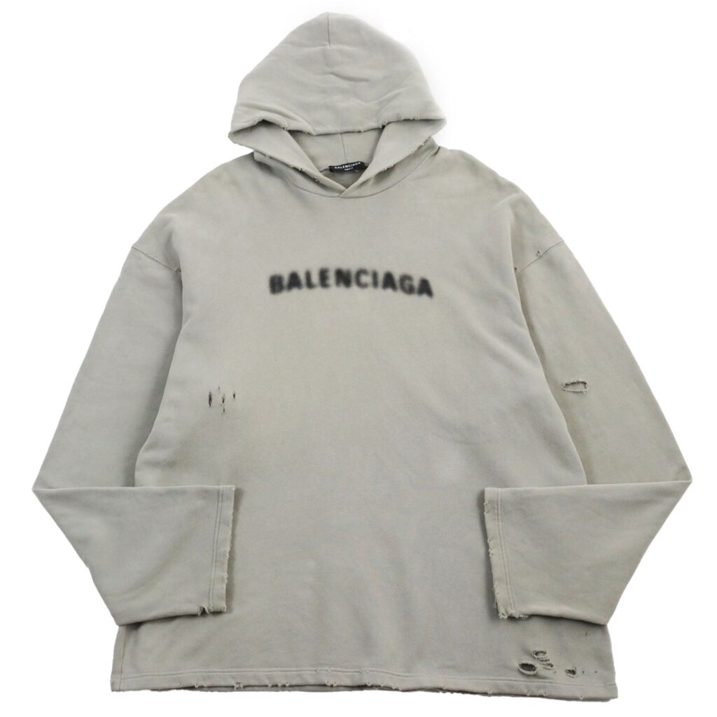 Balenciaga Distressed Pixel Logo Pullover XS | Studio Nafay
