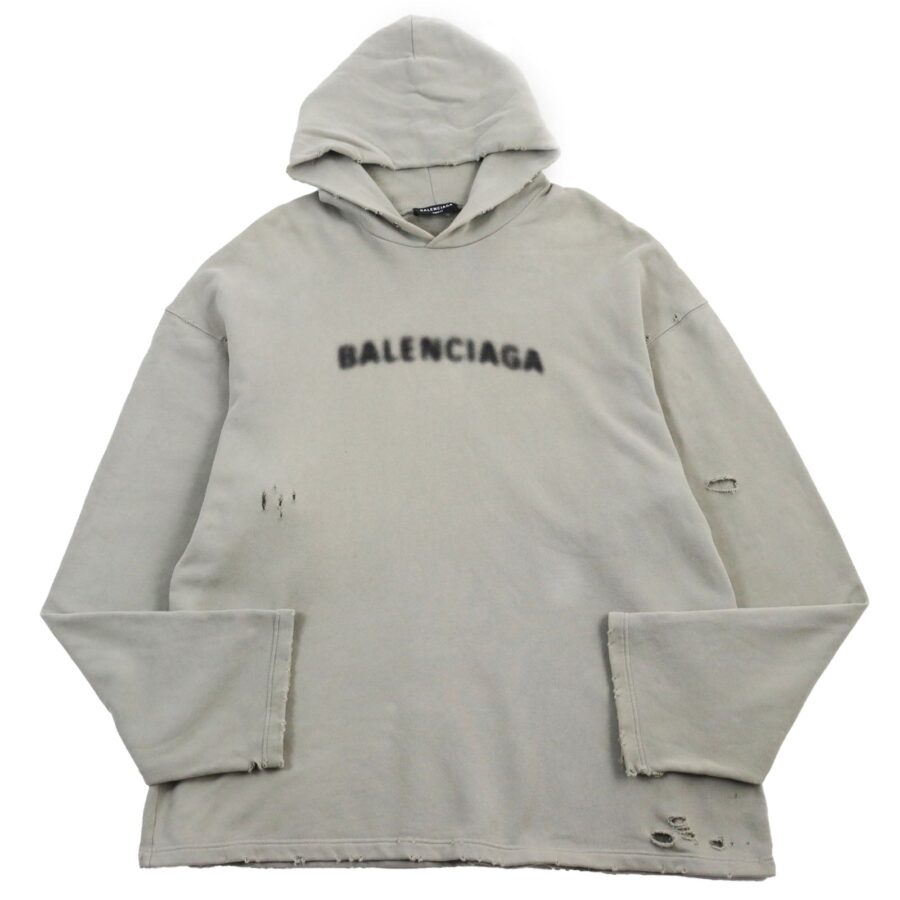 Balenciaga Distressed Pixel Logo Pullover XS | Studio Nafay