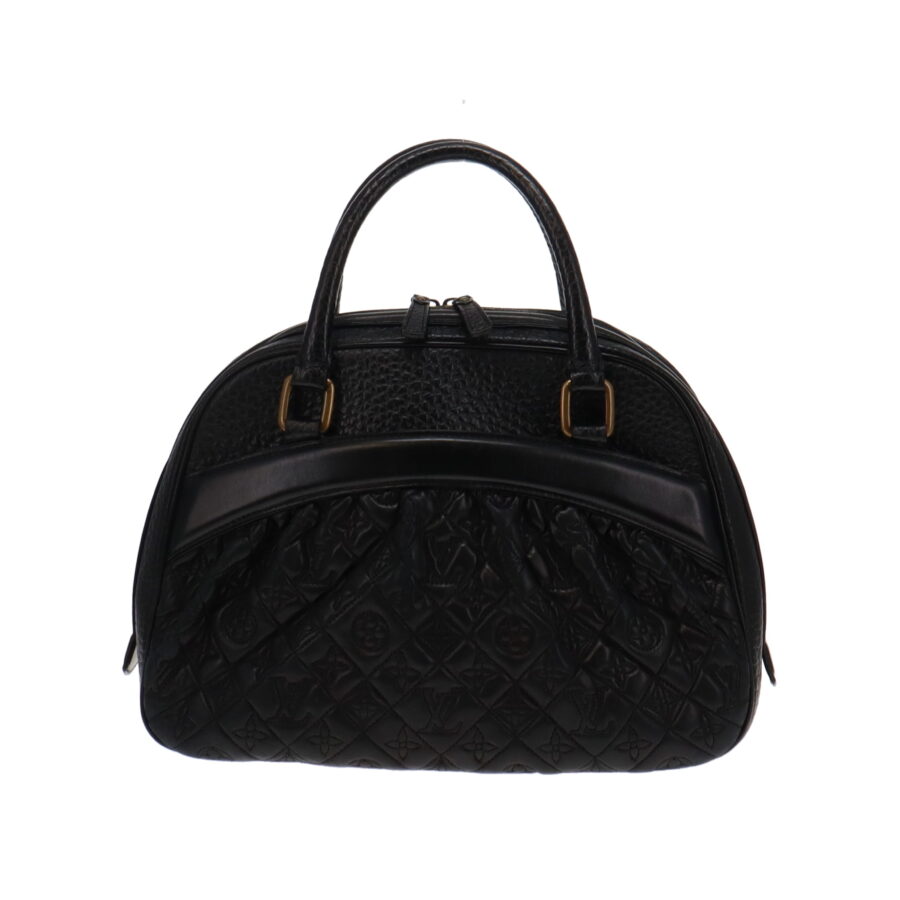 Louis Vuitton Mizi Vienna Quilted Monogram Top Handle Black | Studio Nafay