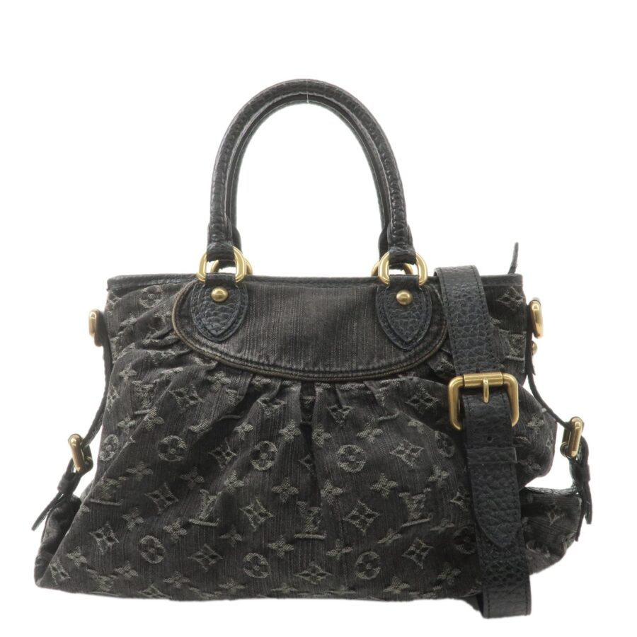 Louis Vuitton Monogram Denim Neo Cabby MM Hand Bag Black | Studio Nafay