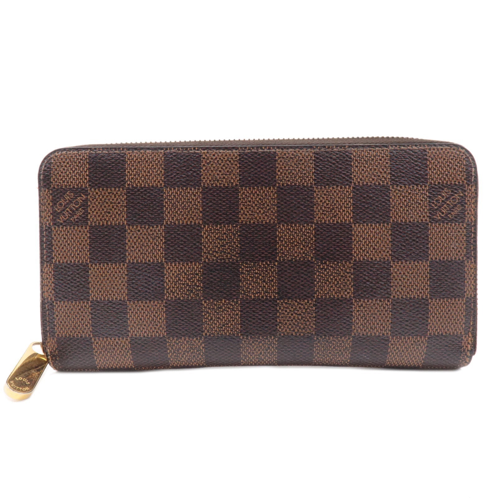 Louis Vuitton Damier Zippy Wallet Long Wallet Brown