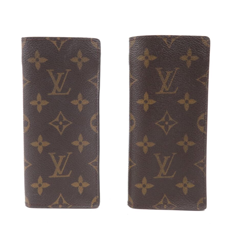 Louis Vuitton Monogram Set of 2 Glasses Case Brown | Studio Nafay