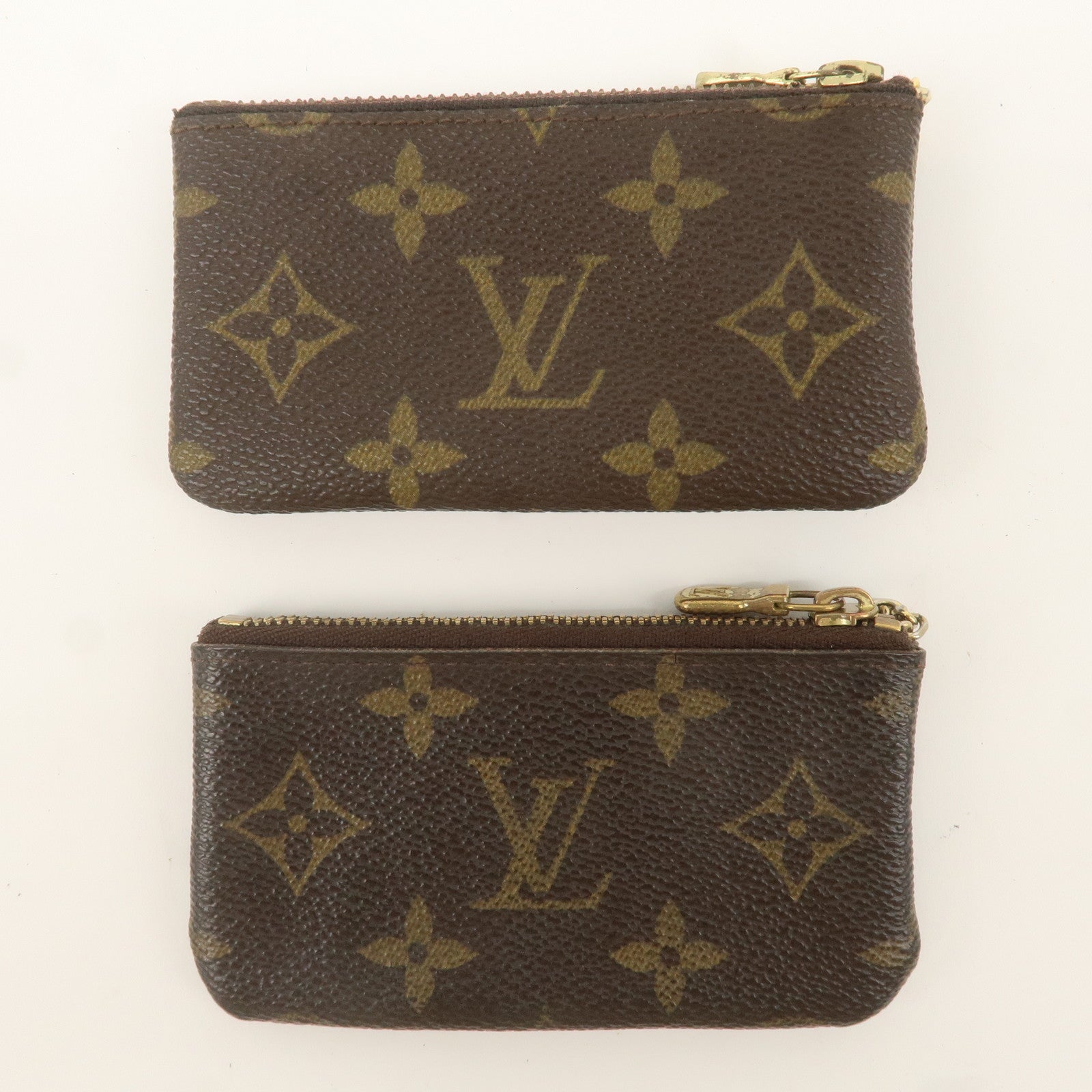 Louis Vuitton Monogram Set of 2 Pochette Cles Coin Case