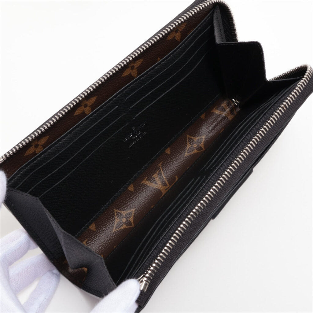 Louis Vuitton Monogram Makassar Zippy Dragon Black Brown Round Zip Wallet - Product Image 2