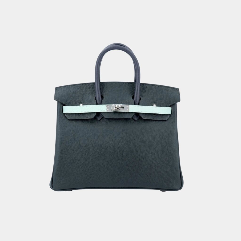Birkin 25 Epsom Vert Fonce/ Vert Peppermint/ Ardoise PHW - Product Image 2