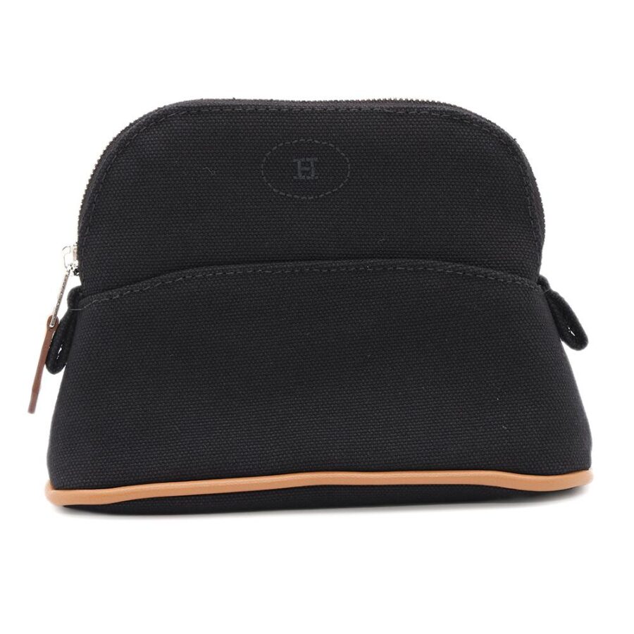 HERMES Bolide Pouch Black Cotton Leather Size Mini mini | Studio Nafay