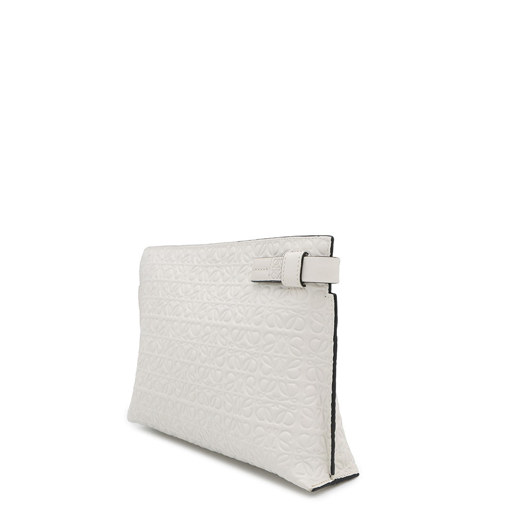 LOEWE Anagram Repeat TPouch White107.55.K36 Leather