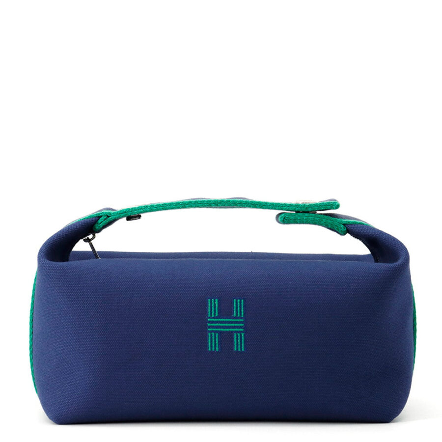 HERMES Brid a Black Navy/Green Canvas Size PM | Studio Nafay