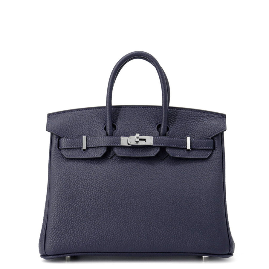 HERMES Birkin Blue Nuit Togo Leather Size 25 | Studio Nafay