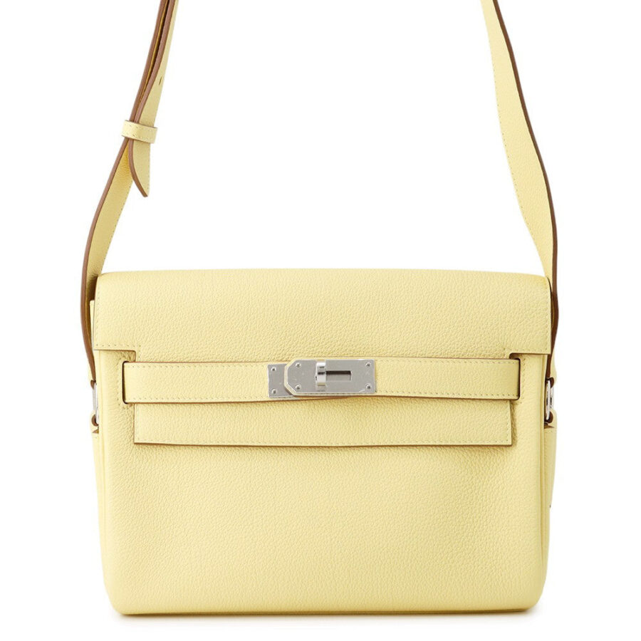HERMES Kelly Messenger Jaune Poussin Togo Leather Size PM | Studio Nafay