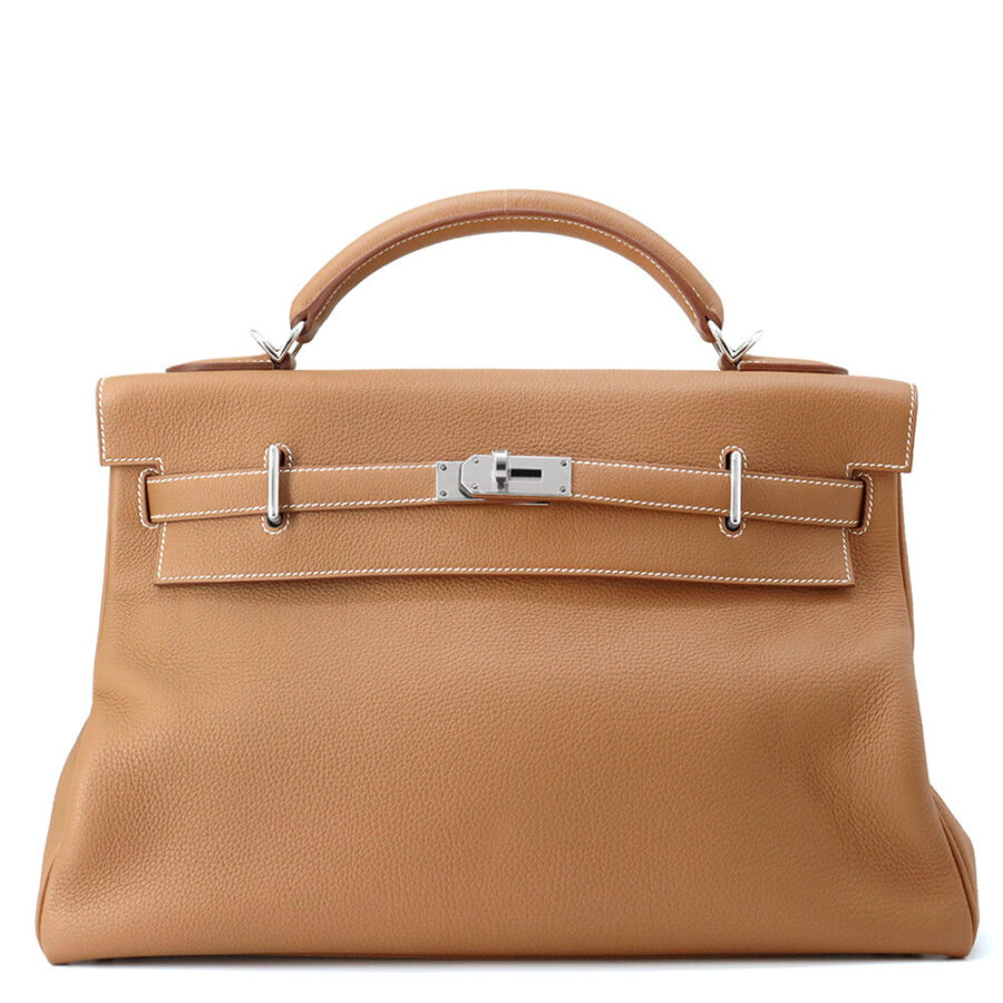 HERMES Kelly Maxi Gold Togo Leather Size 42 | Studio Nafay