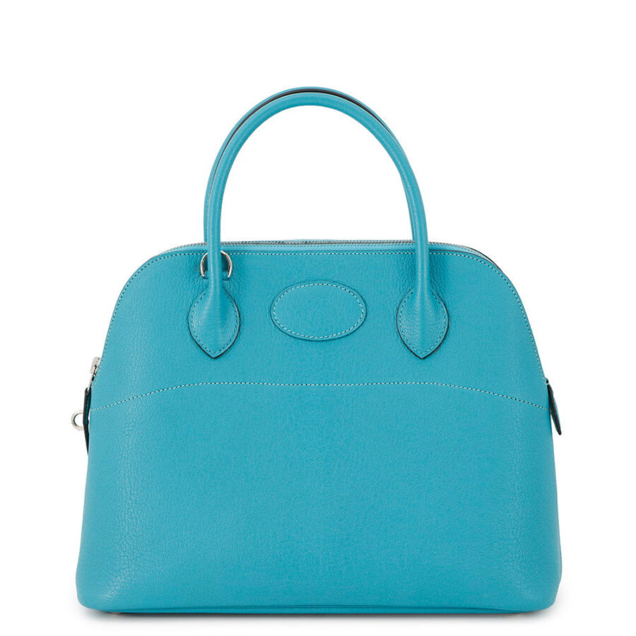 HERMES Bolide Turquoise Chevre Myzore Goatskin Size 31 | Studio Nafay