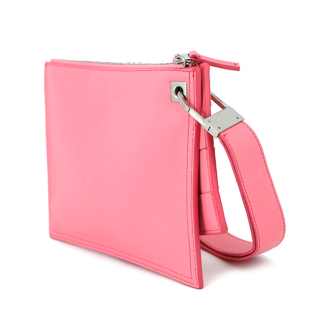 Bottega Veneta Maxi INTRECCIATO Small Double Pouch Pink574049 Leather Size Small