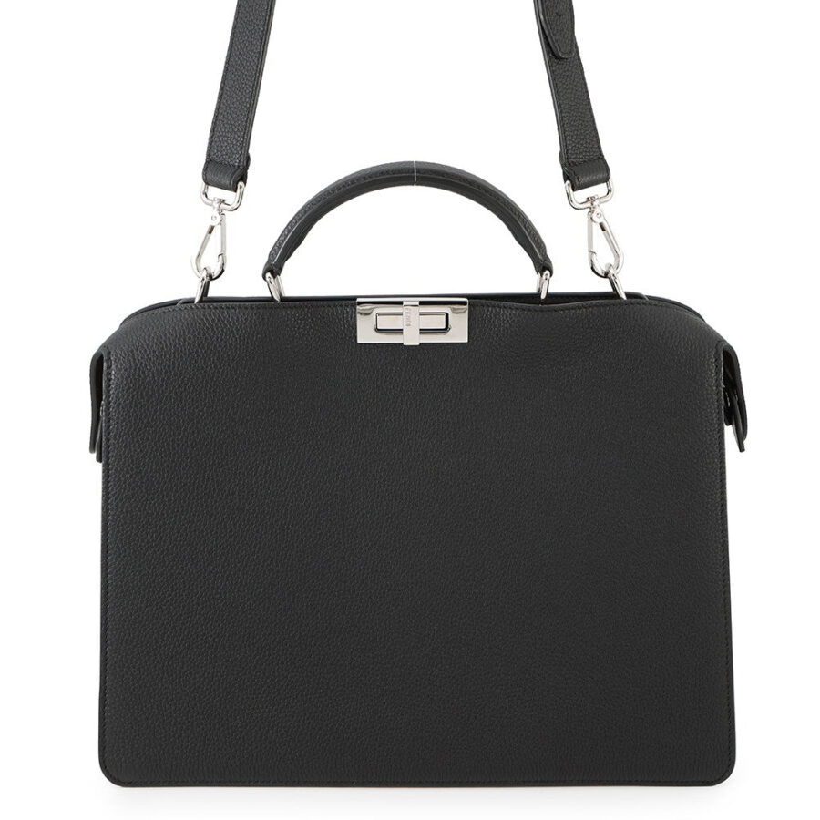 FENDI Peekaboo Icy You Black7VA529 Leather Size Medium | Studio Nafay