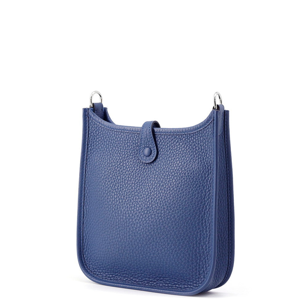 HERMES Evelyne Amazon Long Blue Tie Taurillon Clemence Size TPM