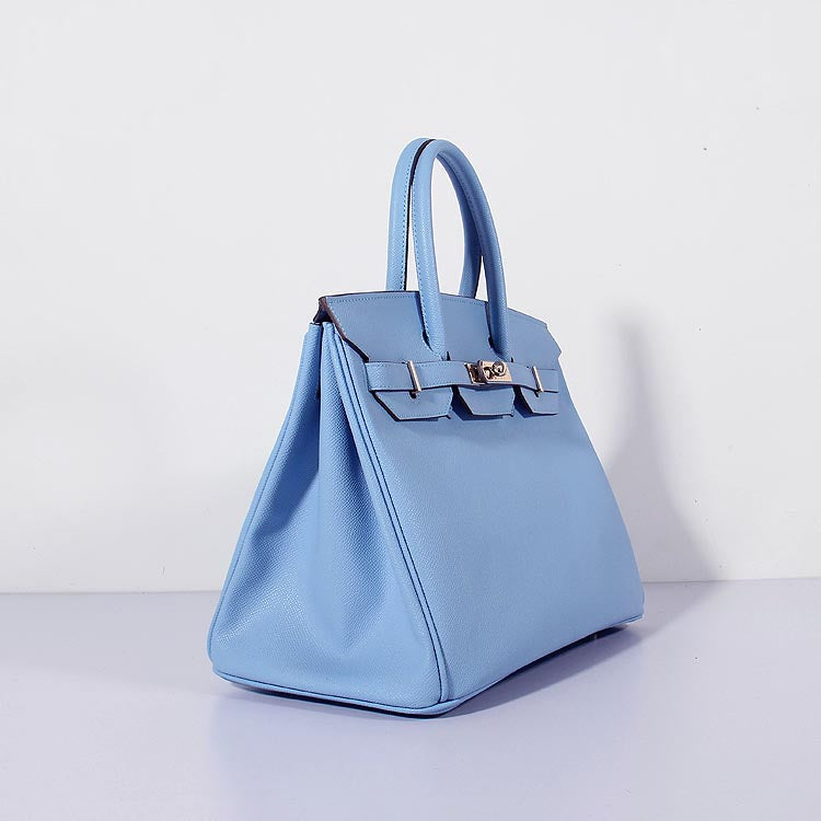 Hermes 35cm Birkin Bag Epsom Leather Light Blue Gold | Studio Nafay