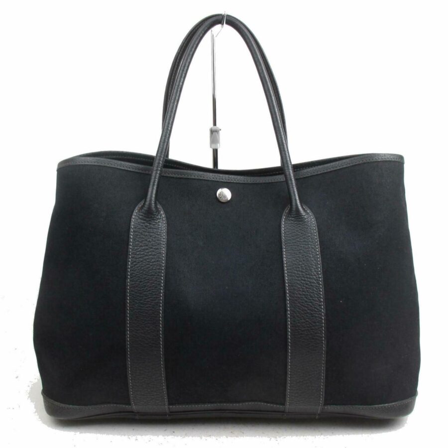 Luxury Hermes Tote Bag Garden Party Pm Black Canvas ( -16032) | Studio Nafay