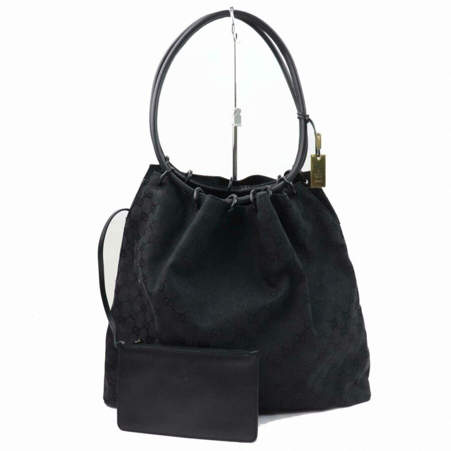Brand Inspired Gucci Tote Bag Black Canvas (SHC1-14482) | Studio Nafay