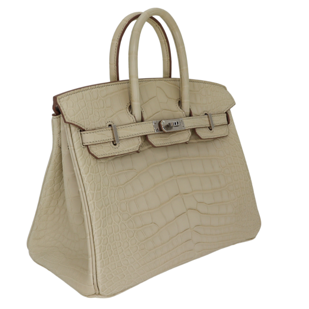 Hermes25cm Birkin Beton Matte Alligator Palladium Hardware - Product Image 2