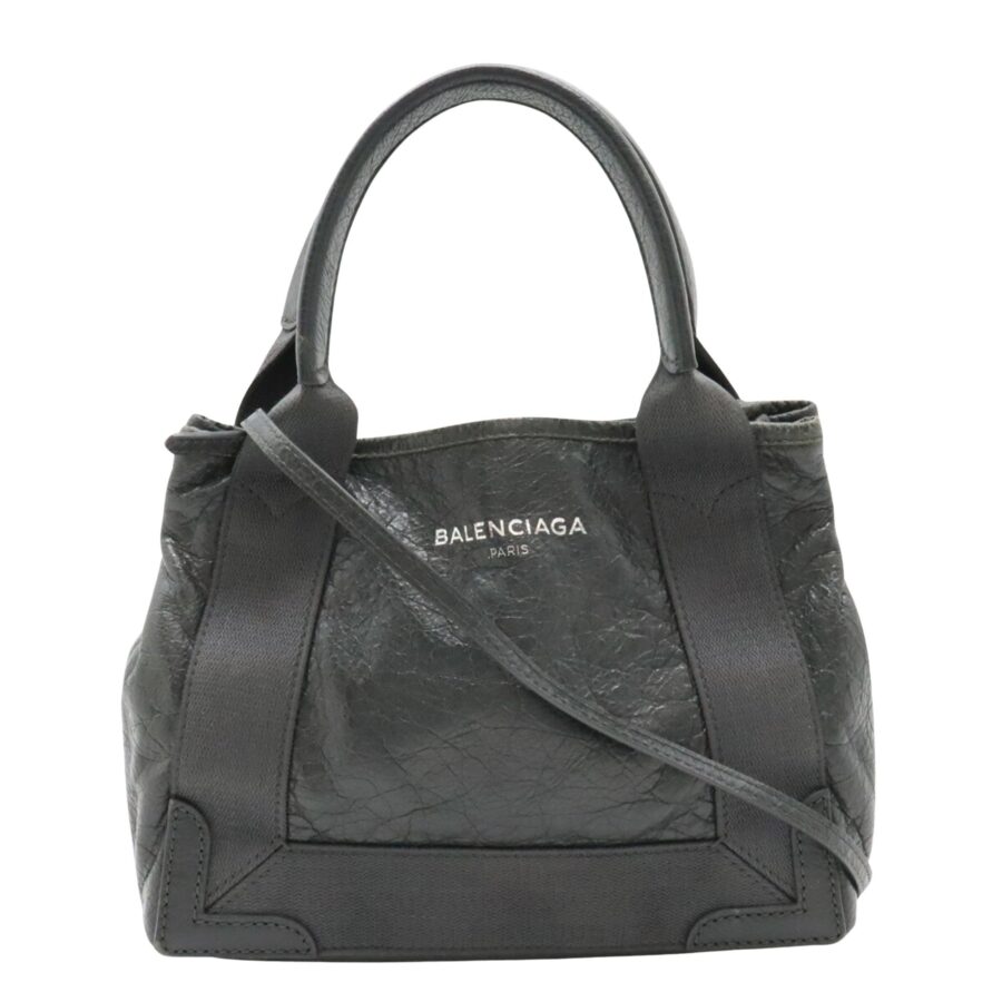 BALENCIAGA Navy Cabas Tote | Studio Nafay