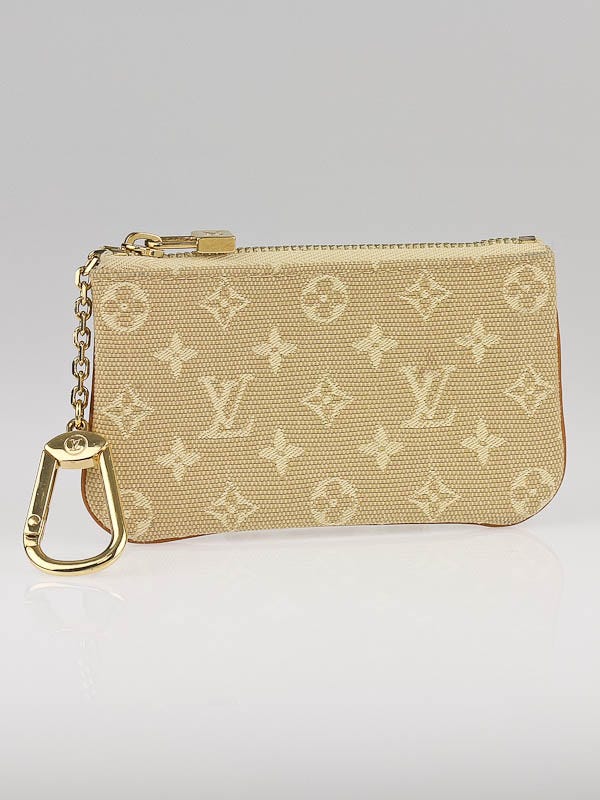 LOUIS VUITTON Made Monogram Mini Lin Pochette Cles Beige