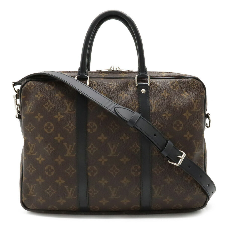 Louis Vuitton Monogram Macassar Porte-Documents Voyage PM 2way Briefcase | Studio Nafay
