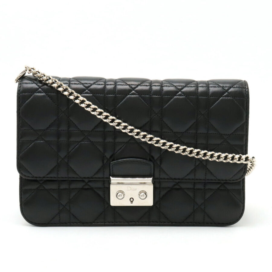 Dior Miss Dior Cannage Chain Wallet Clutch Bag | Studio Nafay