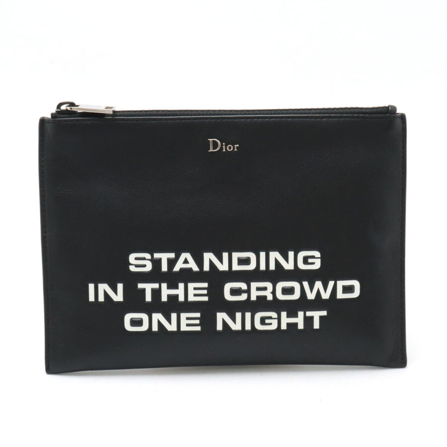 Dior Homme Leather Clutch Bag Black | Studio Nafay