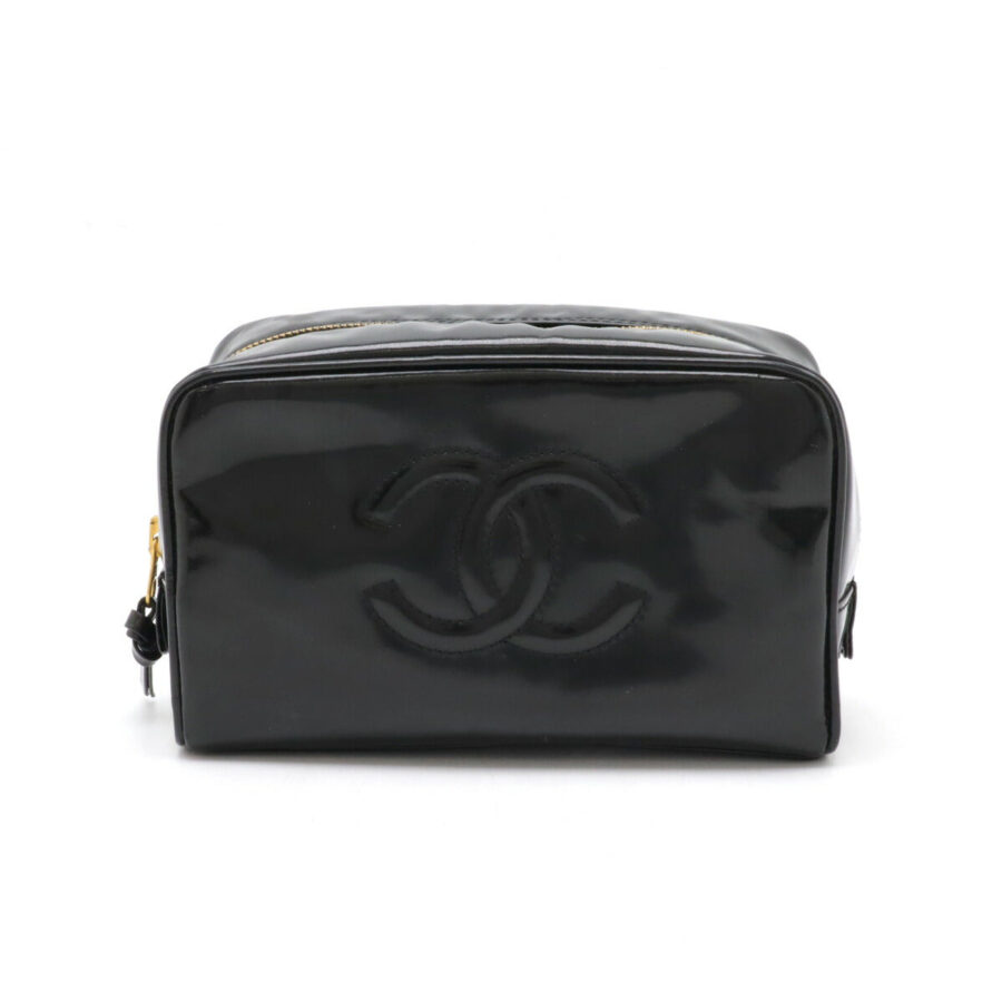 Chanel Coco Mark Patent Leather Clutch Bag | Studio Nafay