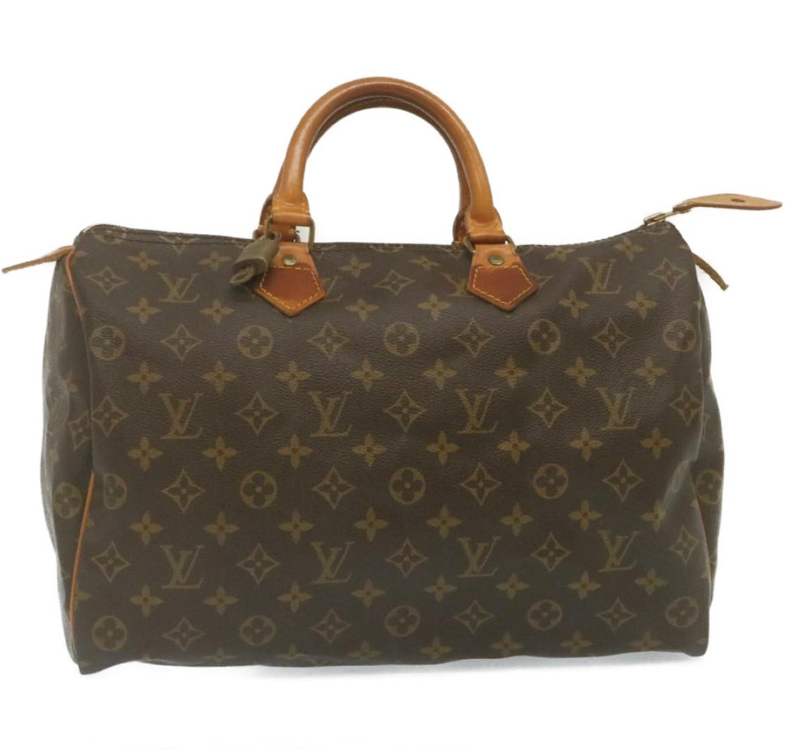 Louis Vuitton Gray Canvas Speedy 35 handbag bag