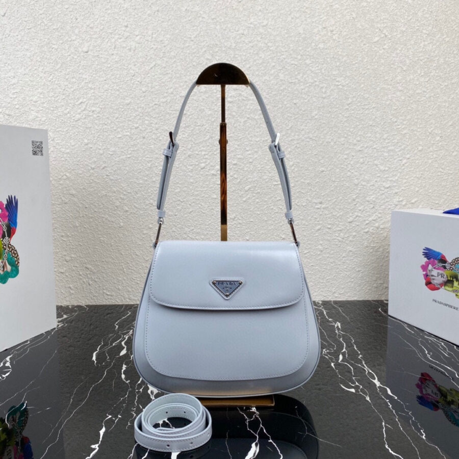 CLEO 24 CLOUD BLUE BRUSHED LEATHER SHOULDER BAG | Studio Nafay