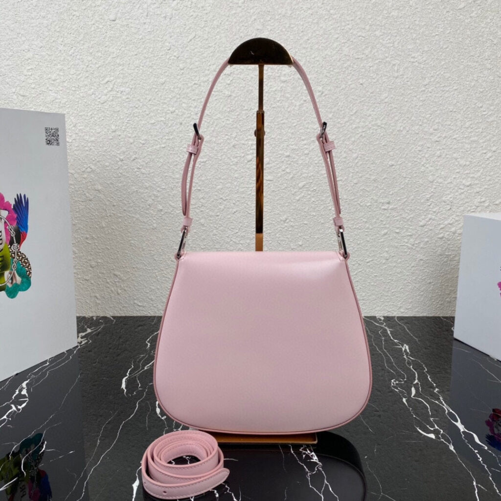 CLEO 24 PINK BRUSHED LEATHER SHOULDER BAG - Product Image 2