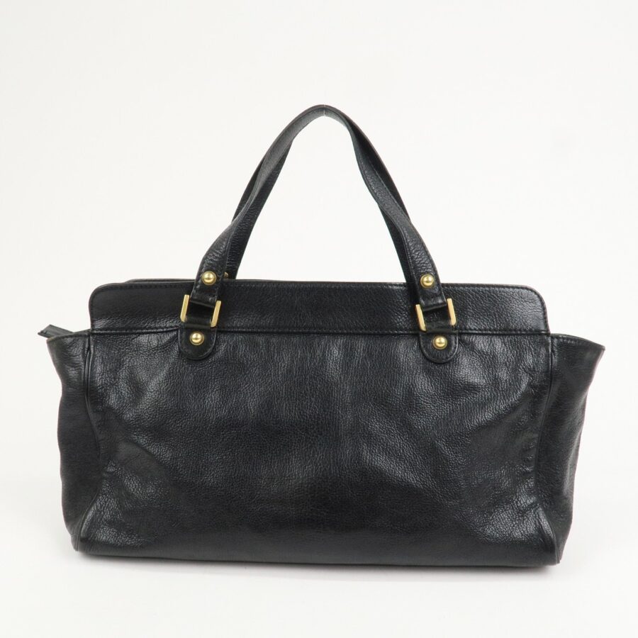 GUCCI Interlocking G Leather Blondie Studs Hand Bag Black 121551 | Studio Nafay